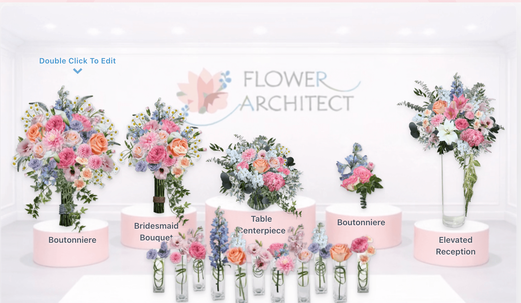 Wedding flower set podium