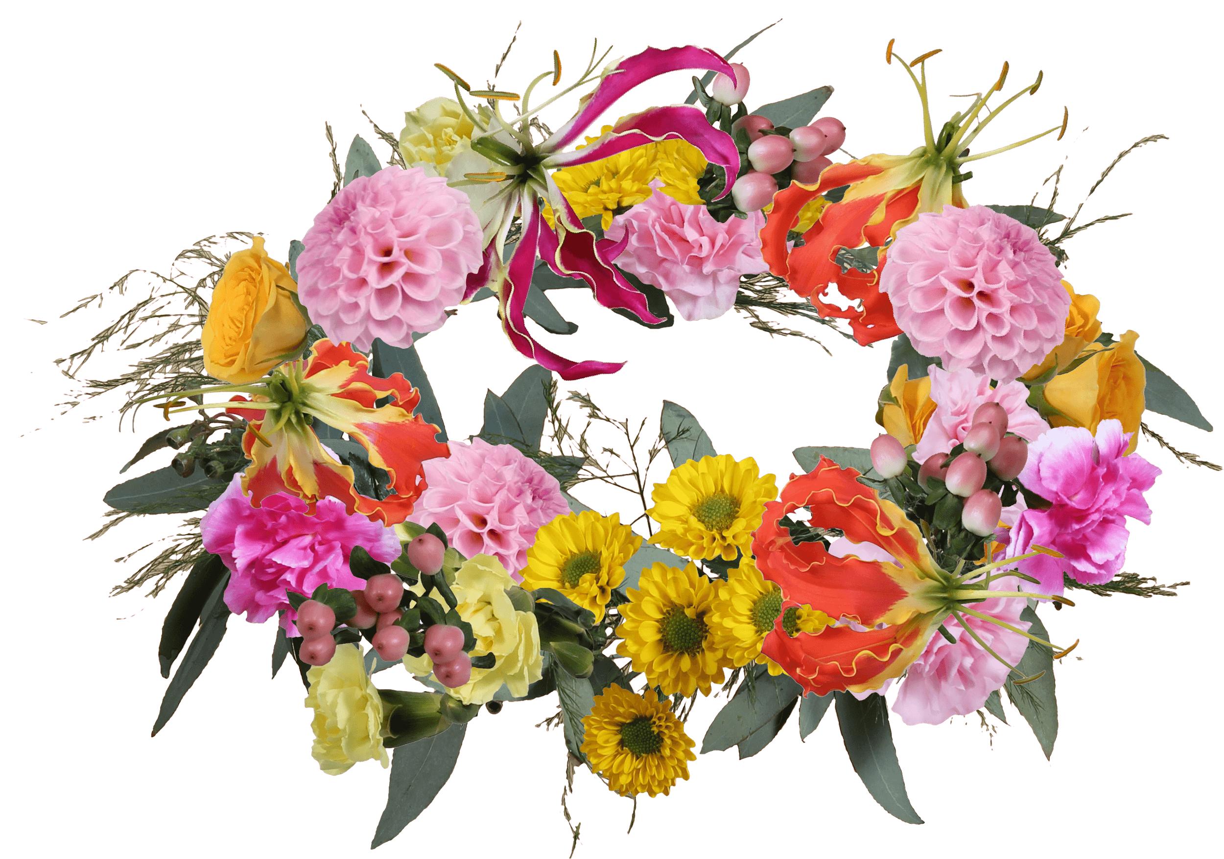 Tropical wedding flower set